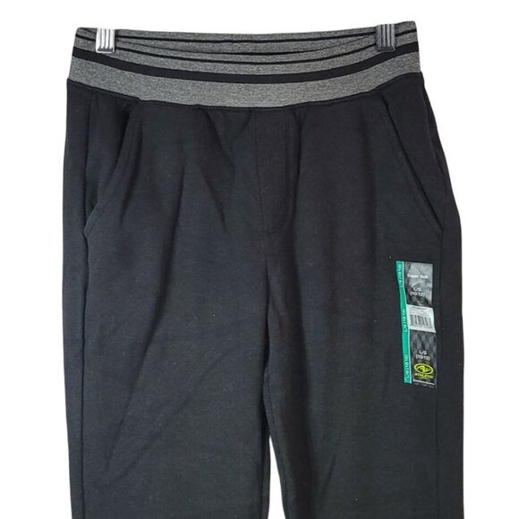 Athletic Works Boys Joggers Pants Black Large Pull On Pockets Sweatpants NWT - Picture 2 of 8